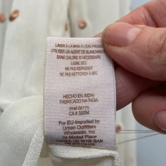 ❗️SOLD❗️Free People Sheer Blouse Size XS - Picture 5 of 5